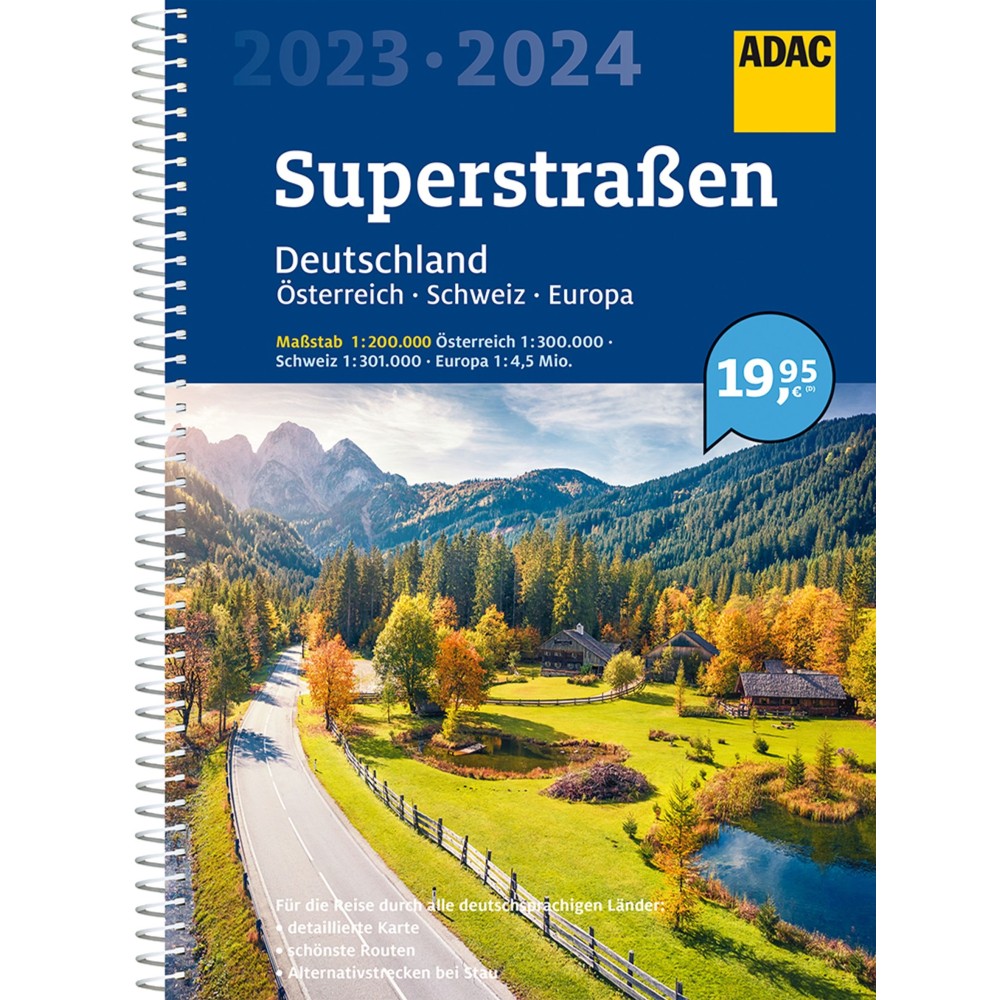 Tyskland Superstrassen Atlas ADAC 2023/2024
